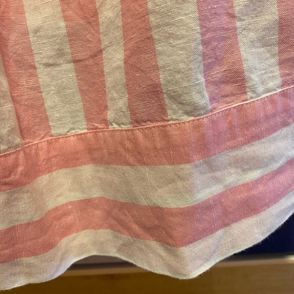 JCrew Pink & White Stripe tie shoulder tank - Picture 5 of 5